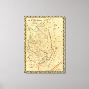 Richardsons Karte von West Virginia Leinwanddruck