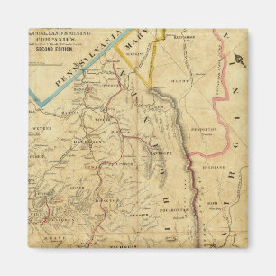 Richardsons Karte von West Virginia Magnet