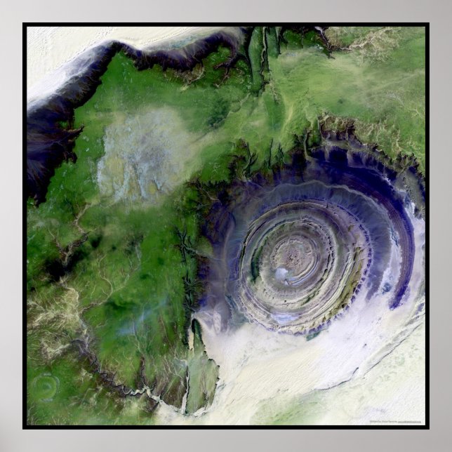 Richat Structure Mauritania Africa Poster (Vorne)