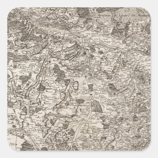 Richelieu, Saumur Quadratischer Aufkleber (Vorderseite)