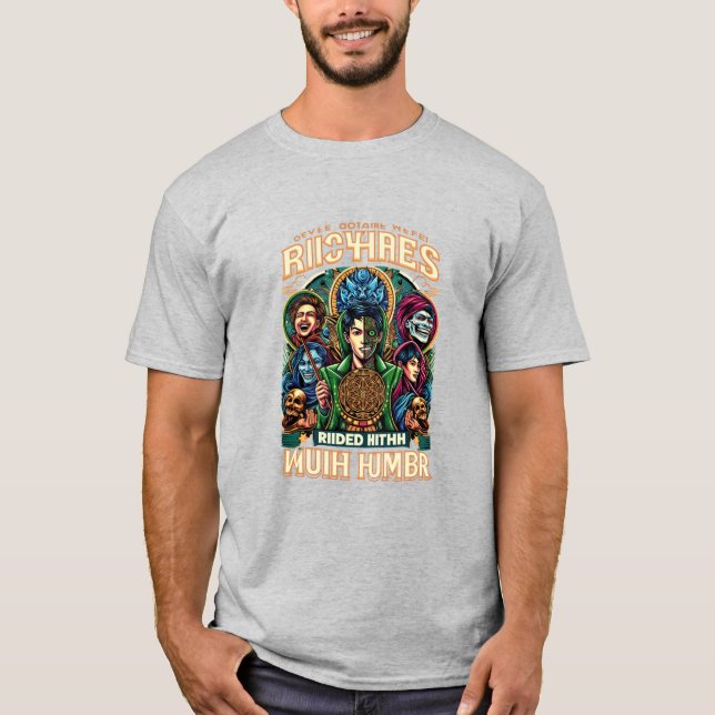 Riches Riddled mit Spaß T-Shirt (Vorderseite)