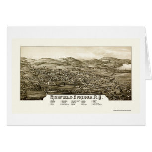 Richfield Frühlinge, NY panoramische Karte - 1886