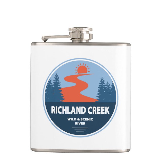 Richland Creek Arkansas Wilder und Landschaftliche Flachmann (Vorderseite)