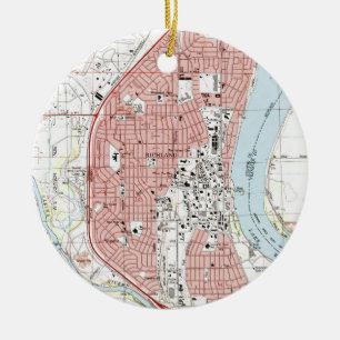 Richland Washington Map (1992) Keramikornament