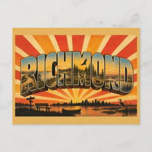 Richmond BC Vintage Reise Kunst Postkarte