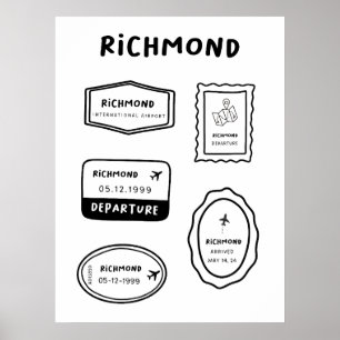 Richmond - Briefmarke Collection Vintag Poster