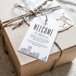 Richmond City Skyline Begrüßungsnachricht Geschenkanhänger