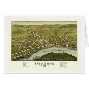 Richmond, ICH panoramische Karte - 1878
