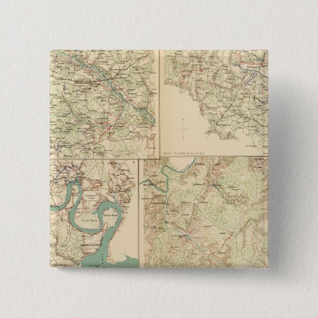 Richmond, Petersburg, Fünf Gabel Button (Vorderseite)