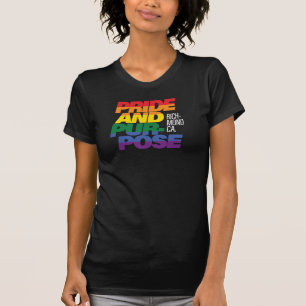 Richmond Pride and Purpose Rainbow Pride Black T-S T-Shirt