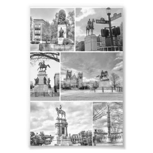Richmond VA Virginia Denkmäler Collage Fotodruck