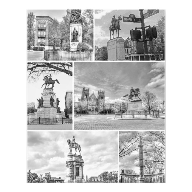 Richmond VA Virginia Monuments Collage Fotodruck (Vorne)