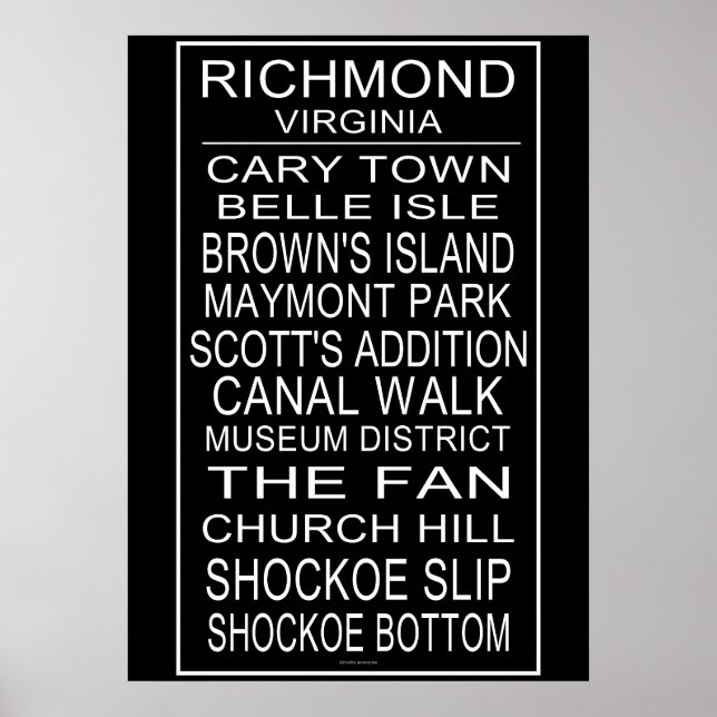 Richmond Virginia Bus Roll Poster (Vorne)