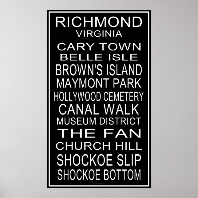 Richmond Virginia Bus roll Poster (Vorne)