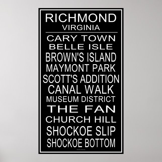 Richmond Virginia Bus Roll Poster (Vorne)