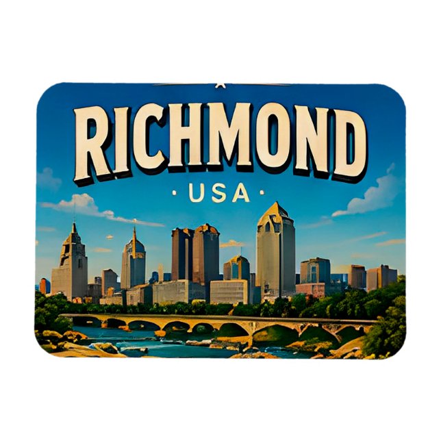 Richmond Virginia Capitol-Souvenir Magnet (Horizontal)