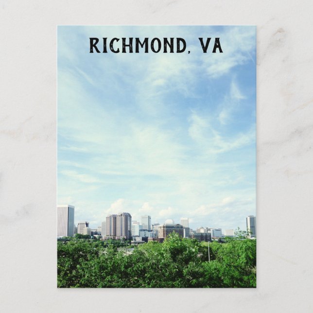 Richmond Virginia City Skyline Travel Foto Postkarte (Vorderseite)