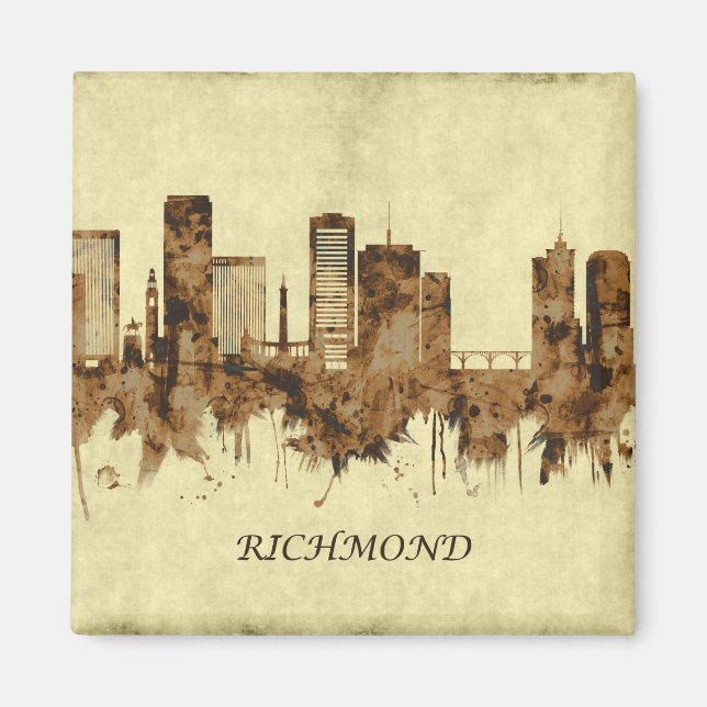 Richmond Virginia Cityscape Magnet (Vorne)