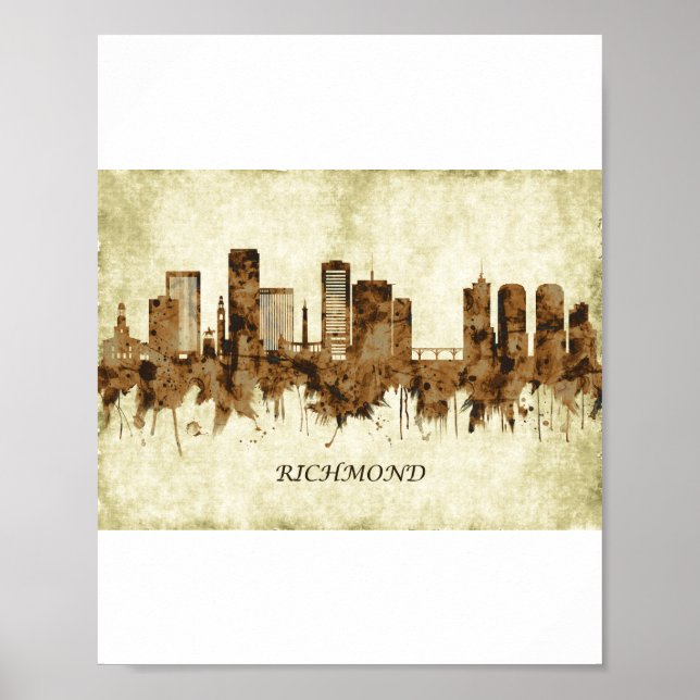 Richmond Virginia Cityscape Poster (Vorne)