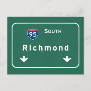 Richmond Virginia geht zum Interstate Highway Free Postkarte