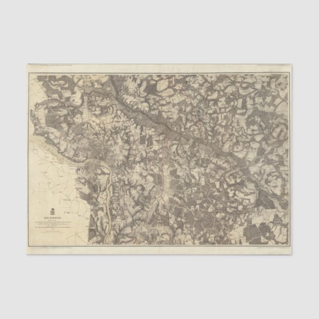 Richmond, Virginia Seidenpapier (Vorderseite)