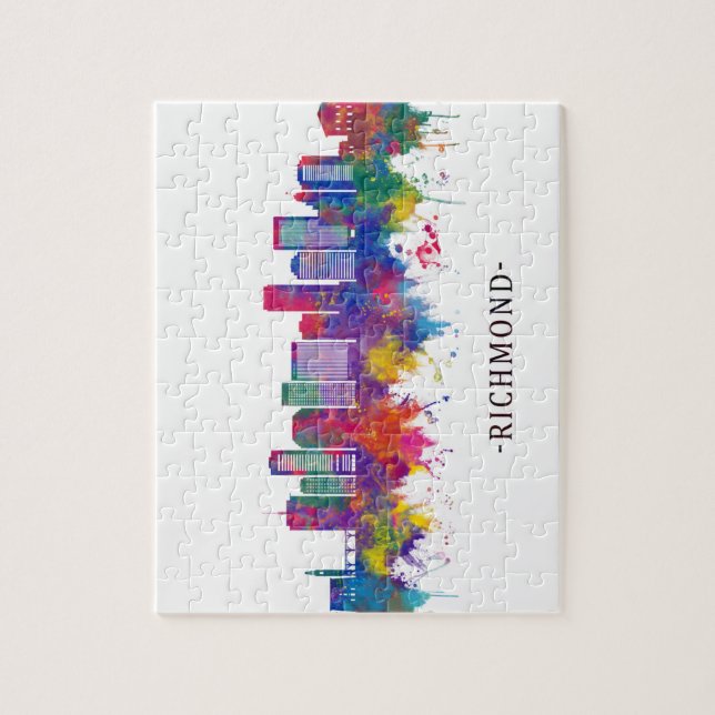 Richmond Virginia Skyline Puzzle (Vertikal)