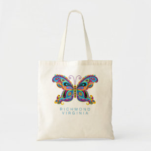 Richmond Virginia Souvenir Butterfly Graphic Tragetasche