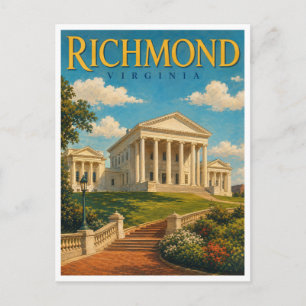 Richmond Virginia State Capitol GeoSaga Postkarte