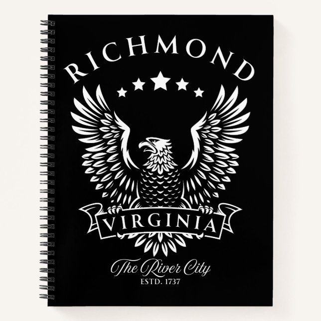 Richmond Virginia Vintag Eagle Notizbuch (Vorderseite)
