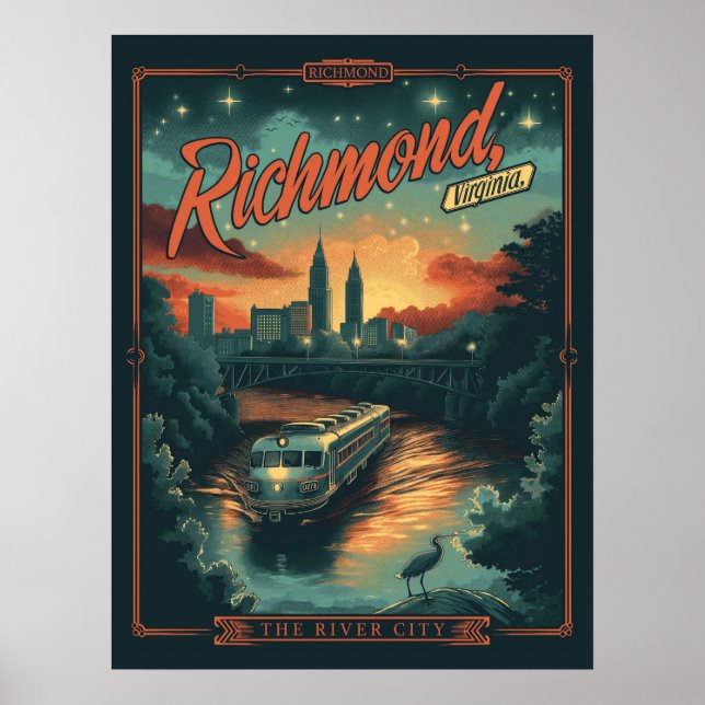 Richmond, Virginia Vintag Poster (Vorne)