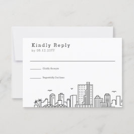 Richmond Wedding | Stilisierte Skyline-UAWG RSVP Karte