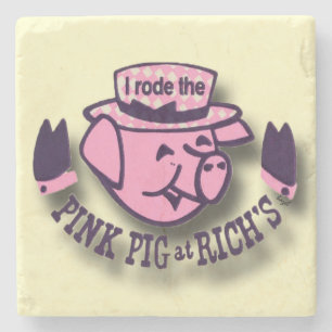 Rich's Pink Pig, Rich's Atlanta, Pink Pig Atlanta Steinuntersetzer