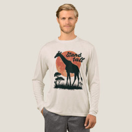 Richt dich auf Giraffe-Silhouette Motivations-Safa Tri-Blend Shirt