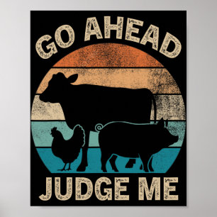 Richte Mich Viehausstellung Rind Schwein Huhn C Poster