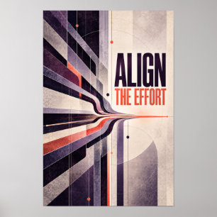 Richten Sie die Anstrengung Moderne Executive-Stra Poster