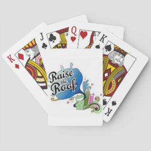 Richten Sie die Roof Playing Cards aus Spielkarten