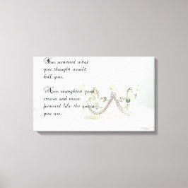 Richten Sie Ihre Krone Leinwanddruck