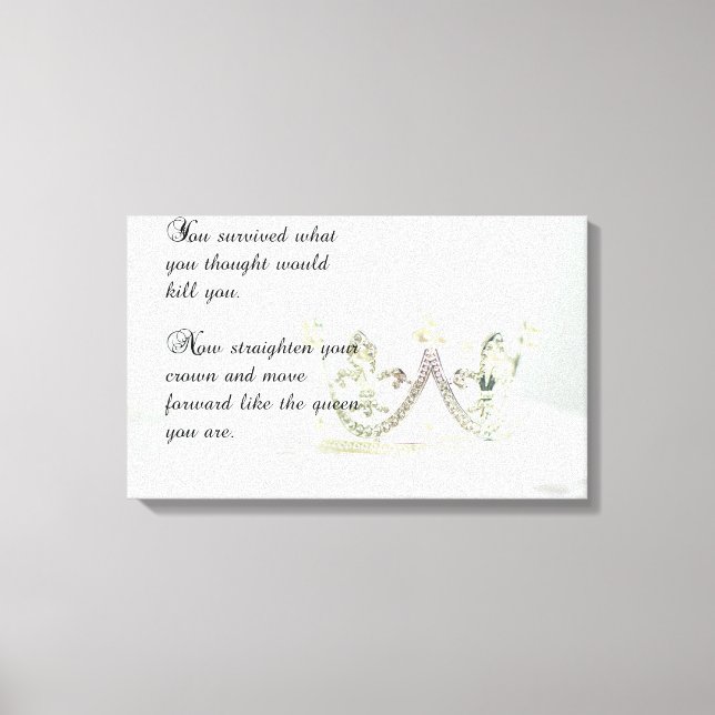 Richten Sie Ihre Krone Leinwanddruck (Vorderseite)