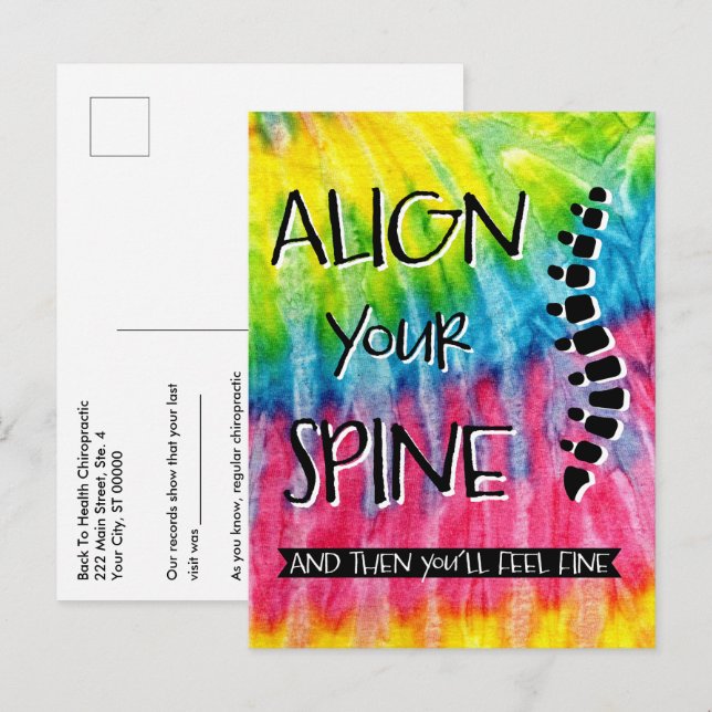 Richten Sie Ihre Wirbelsäule aus und dann werden S Postkarte (Vorne/Hinten)