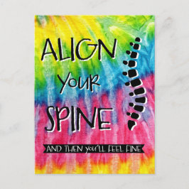 Richten Sie Ihre Wirbelsäule aus und dann werden S Postkarte
