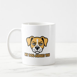 Richtendes Hundegesicht Lustiger Sarkastischer Spr Kaffeetasse