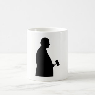 Richter an der Gavel-Silhouette Kaffeetasse