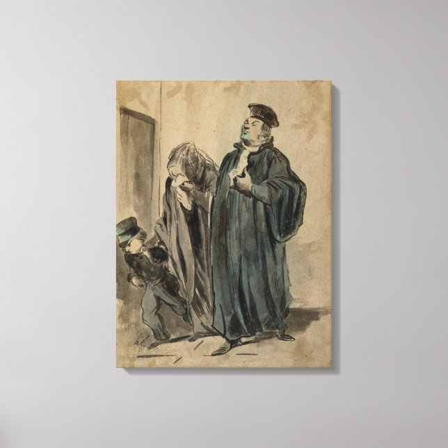 Richter, Frau und Kind Leinwanddruck (Vorderseite)