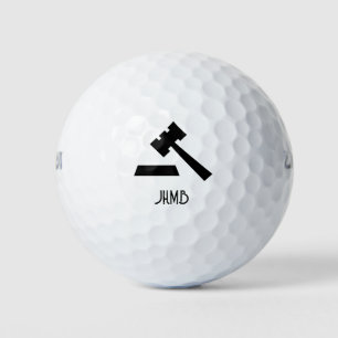 Richter Rechtsgesetz Monogramm Kunst Golfball
