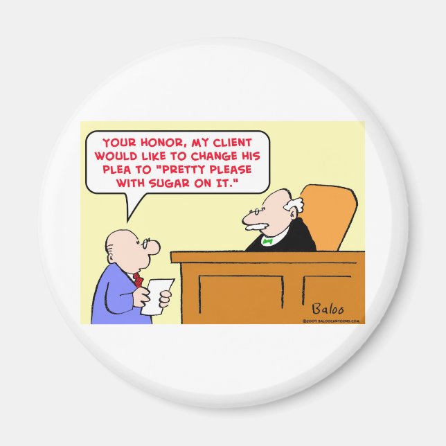 Richterklagen hübsch bitte Zucker darauf Magnet (Vorne)