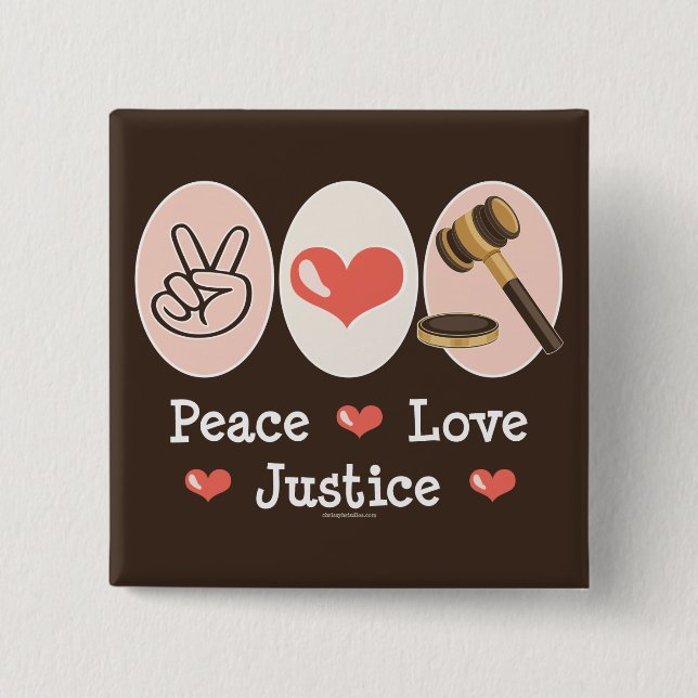 Richterschaltfläche für die Liebe Frieden Button (Vorderseite)
