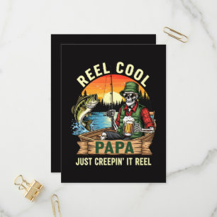 Richtig cooler Papa, der es richtig creepy macht Einladungspostkarte