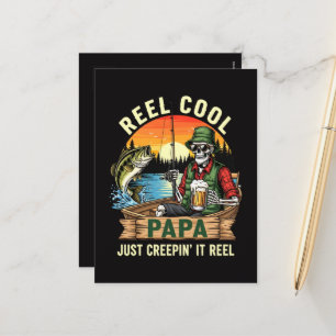 Richtig cooler Papa, der es richtig creepy macht Feiertagspostkarte