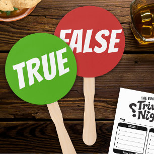 Richtig / Falsch hellgrün rote Quizspielsignaturen Fächer