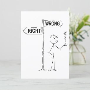 Richtig Falsch Illustration Einladung